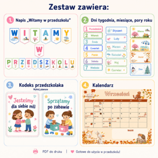 Zestaw materiałów do przedszkola