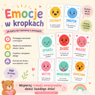 Emocje w kropkach – 24 karty do rozmowy o emocjach