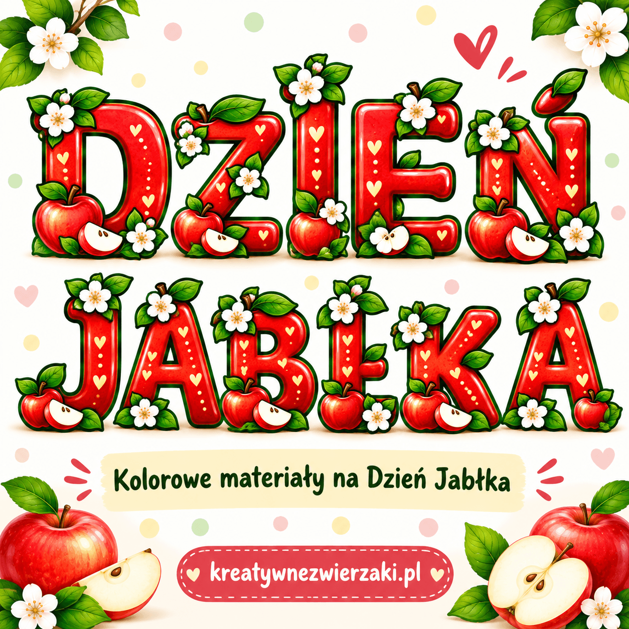 Napis "DZIEŃ JABŁKA"
