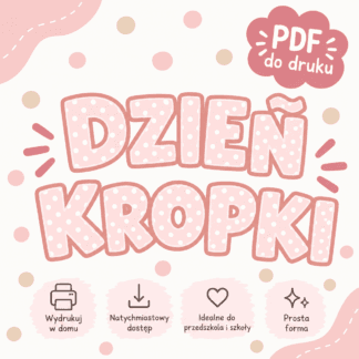 "DZIEŃ KROPKI" - napis różowy