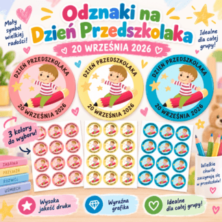 Odznaki na Dzień Przedszkolaka 2026