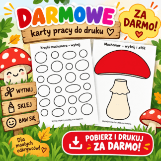 Karta pracy - Muchomor do złożenia