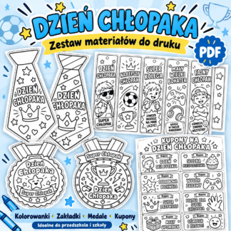 Dzień chłopaka - Zestaw Materiałów do Kolorowania