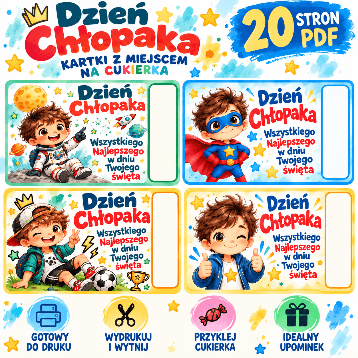 Szablony na Upominki - Dzień Chłopaka