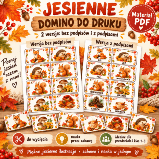 Jesienne domino obrazkowe