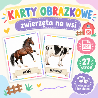 Karty obrazkowe - zwierzęta na wsi